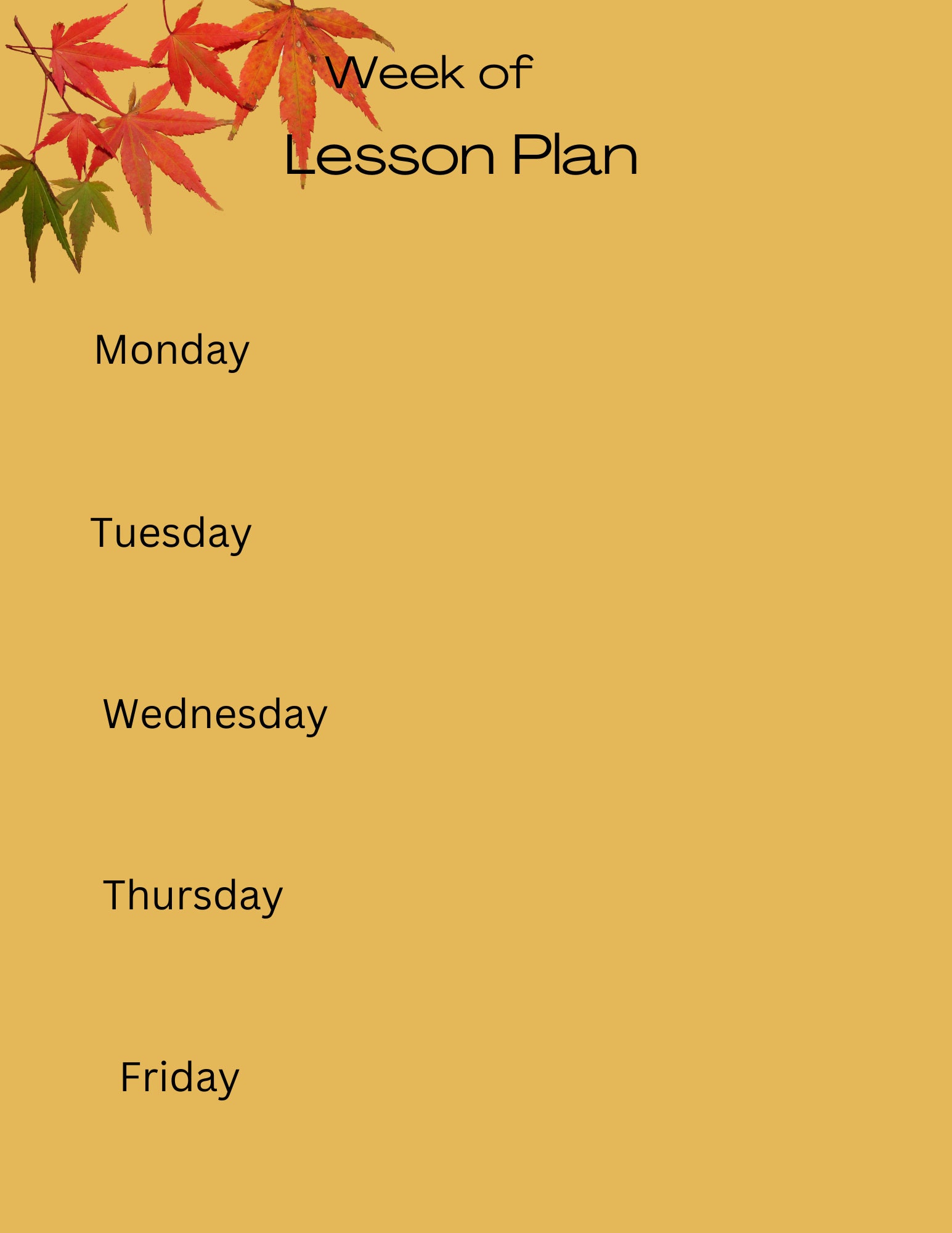 Lesson Plan Template - Etsy