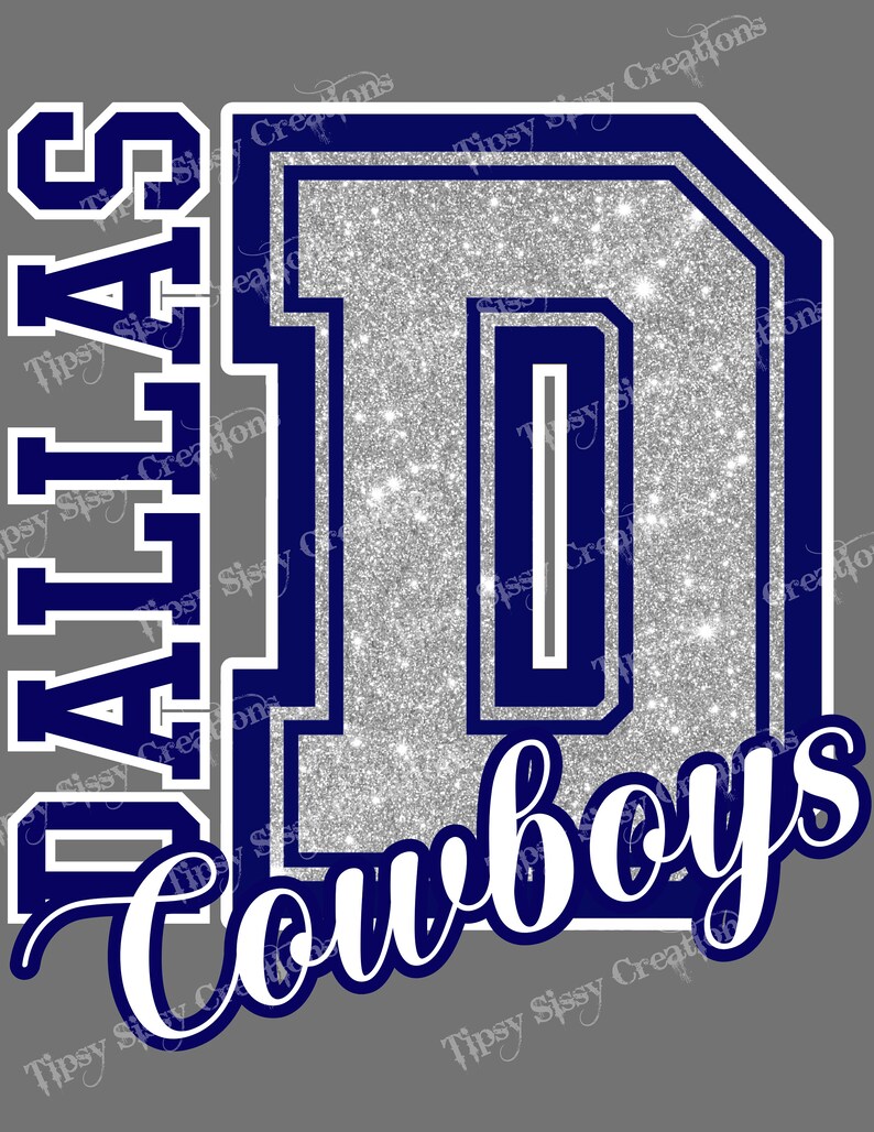 BIG D Dallas Glitter Letters PNG 2 Downloadable Files Instant Download ...