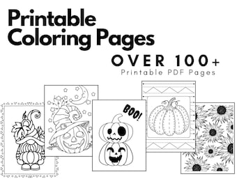 Fall & Halloween Printable Coloring Pages 100+