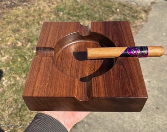Hardwood Cigar Ashtray - Centered