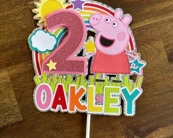 Peppa Pig Cake Topper - Peppa Pig Birthday - Peppa Pig Cake - Boy & Girl Birthday