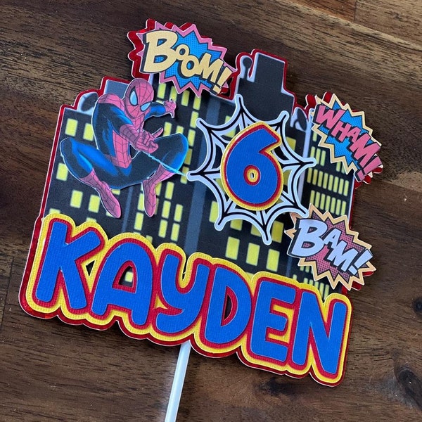 Spiderman Cake Topper Etsy Australia
