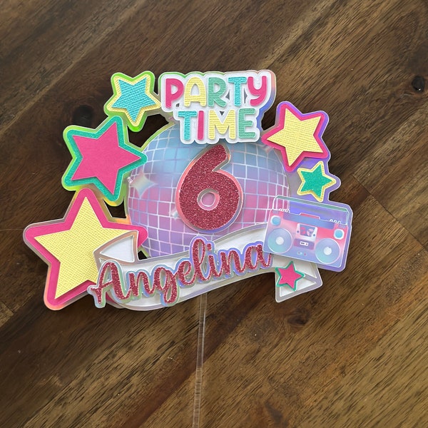 Disco Cake Toppers Etsy Australia