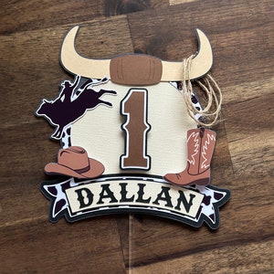 Cowboy Cake Topper -Rodeo cake topper - Rodeo Birthday - cowboy - my first rodeo