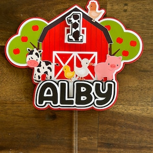 Farm Yard Cake Topper - Farm Theme Birthday - Farm Cake - Boy & Girl Birthday