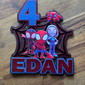 Spidey and Friends Cake Topper - Spiderman Birthday - Spiderman Cake - Boy & Girl Birthday