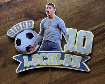 Ronaldo  Cake Topper - Soccer Birthday  - Boy & Girl Birthday