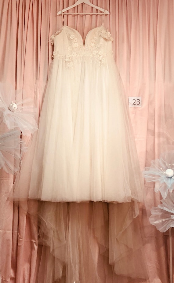 white lace floral prom dress Zapaka Women Ivory Flower Prom Dress with Slit A Line Sweetheart Embroidered Corset Long Wedding Dress, Ivory / US16W main image 1