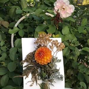 Beautiful Botanical Cards with Natural Flowers for Wedding Gift - Handmade Cards Birthday Gifts for Her - Greeting Cards - Thank You Cards