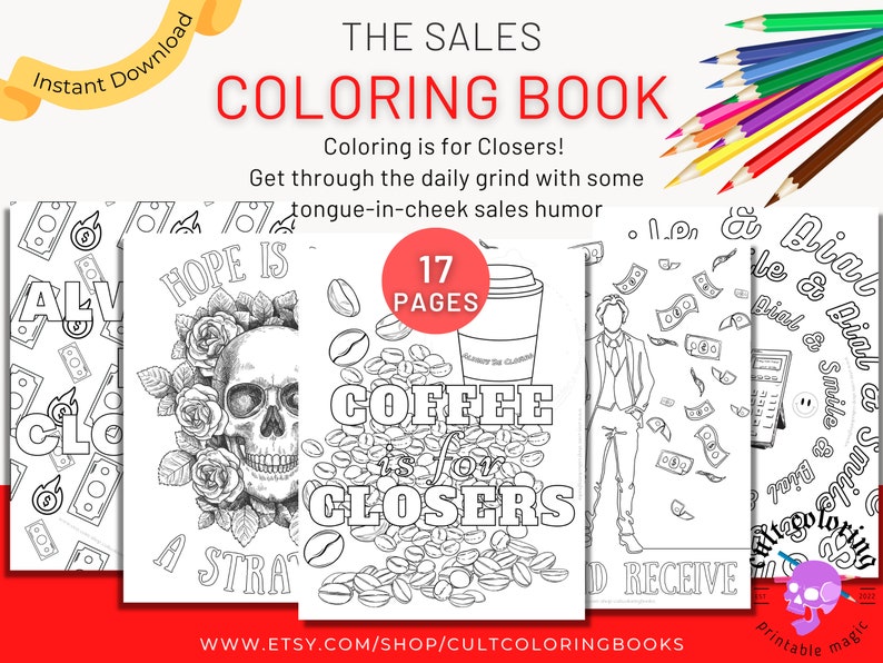 Coloring is for Closers: Printable Adult Coloring Pages Sales - Etsy