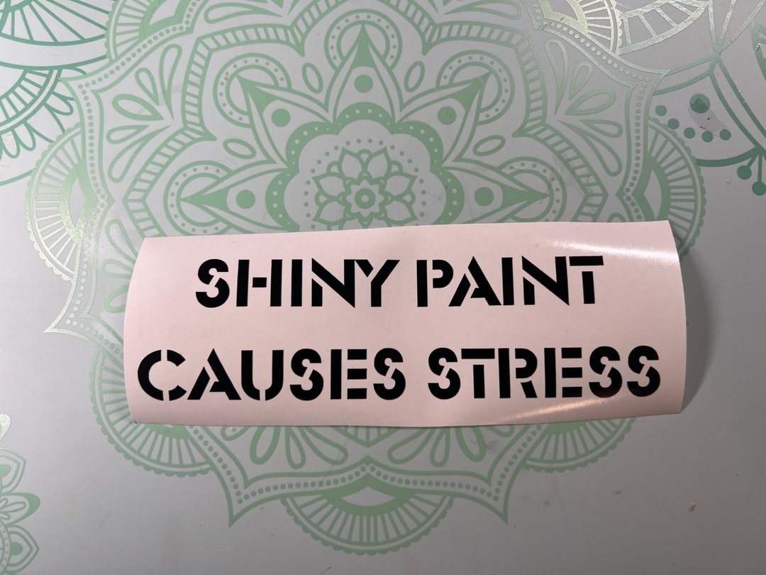 Shiny Paint Causes Stress Car Decal Etsy