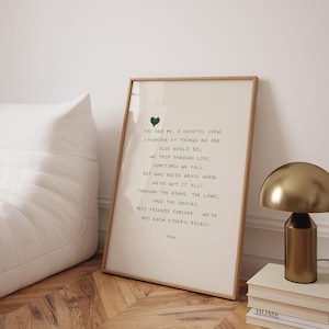 Custom Poem Print: Sentimental Framed Wall Art