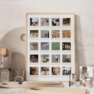 Personalized Polaroid Photo Collage: Custom Framed Friendship Wall Art