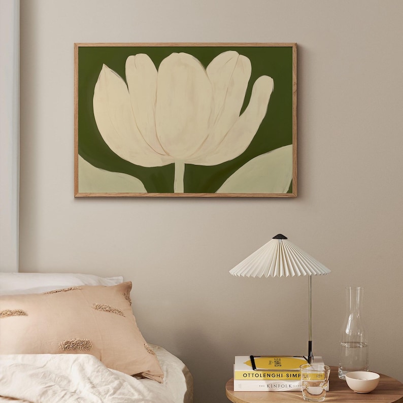 tulip floral landscape print