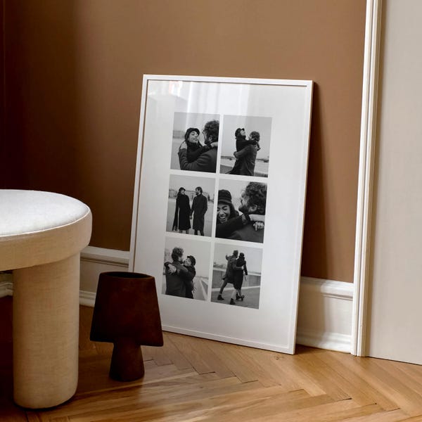 Modern Photo Collage Print: Custom Framed Wall Decor