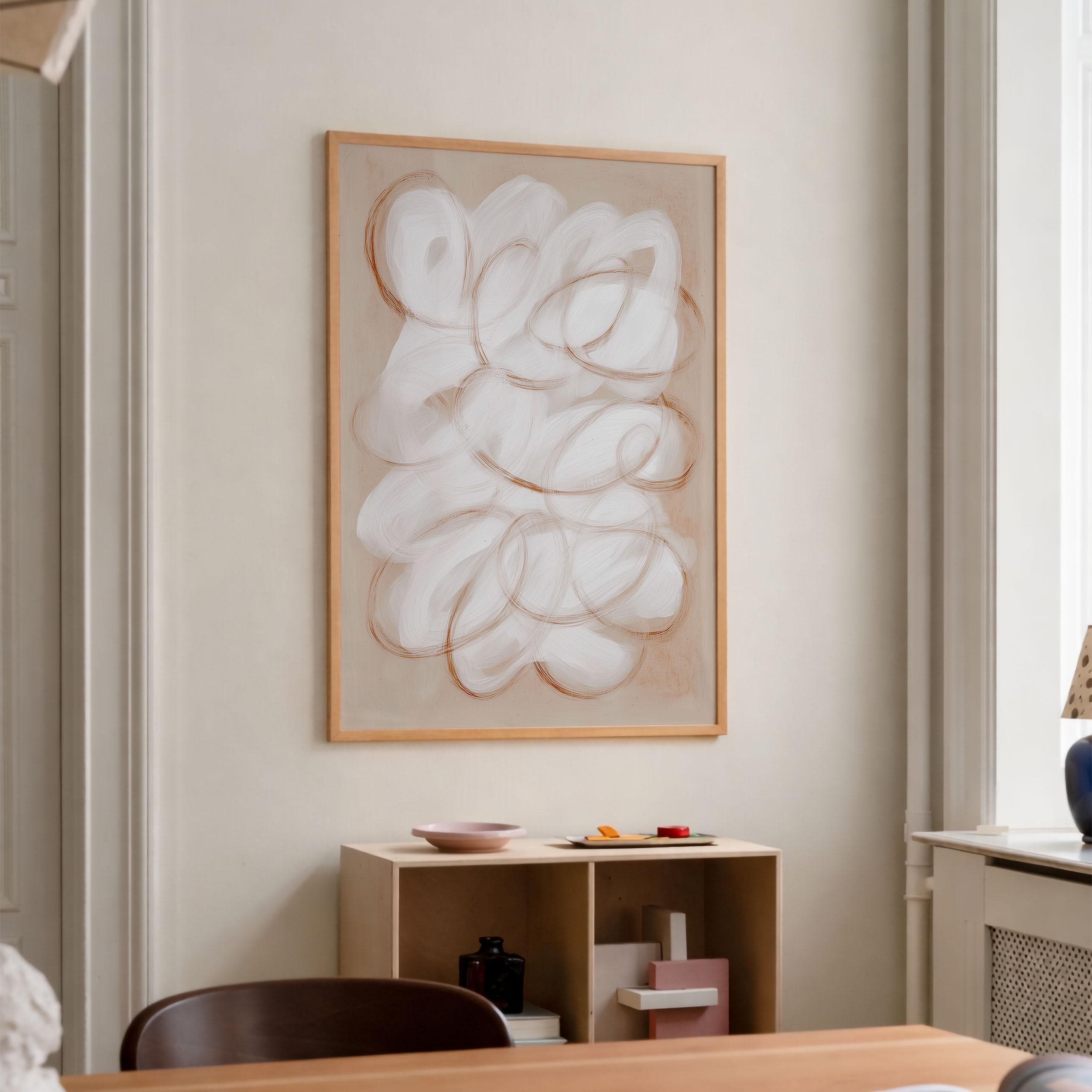 Neutral Abstract Wall Art Print, Minimalist Modern Painting - Etsy
