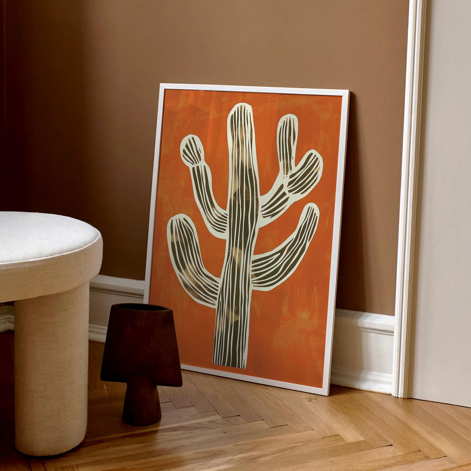 Cactus Wall Art Print – Modern Desert Botanical Poster, Southwestern ...