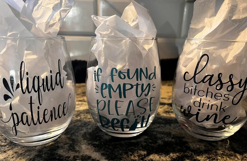 Custom Wine Glasses Etsy