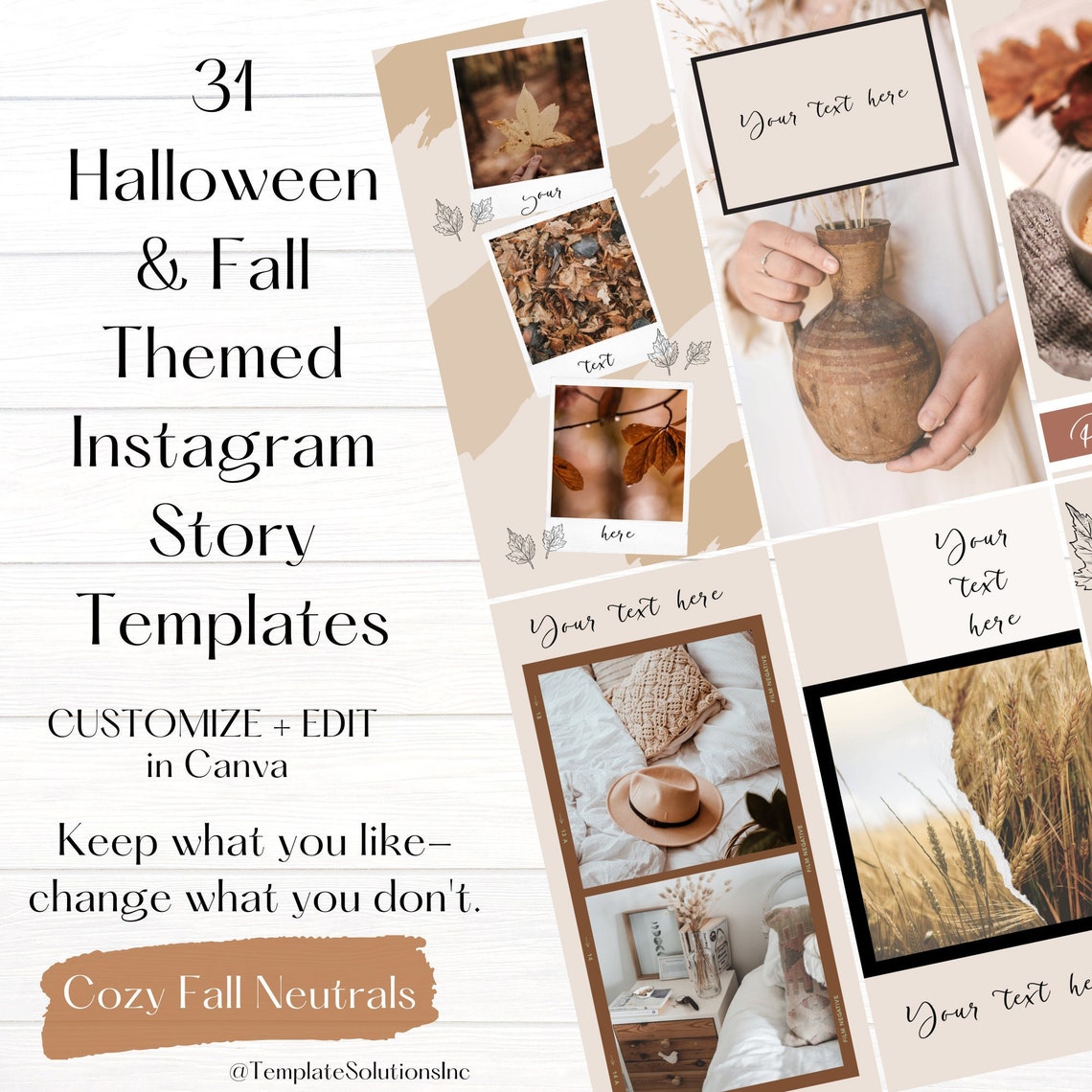 Editable Instagram Story Templates Fall Story Templates - Etsy