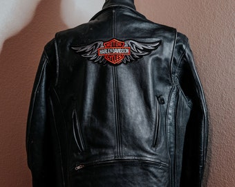 90s Vintage Harley Davidson Leather Jacket Size Medium Vtg - Etsy