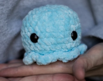 Peluche pieuvre au crochet | Peluche mignonne de poulpe | Peluche Amigurumi au crochet