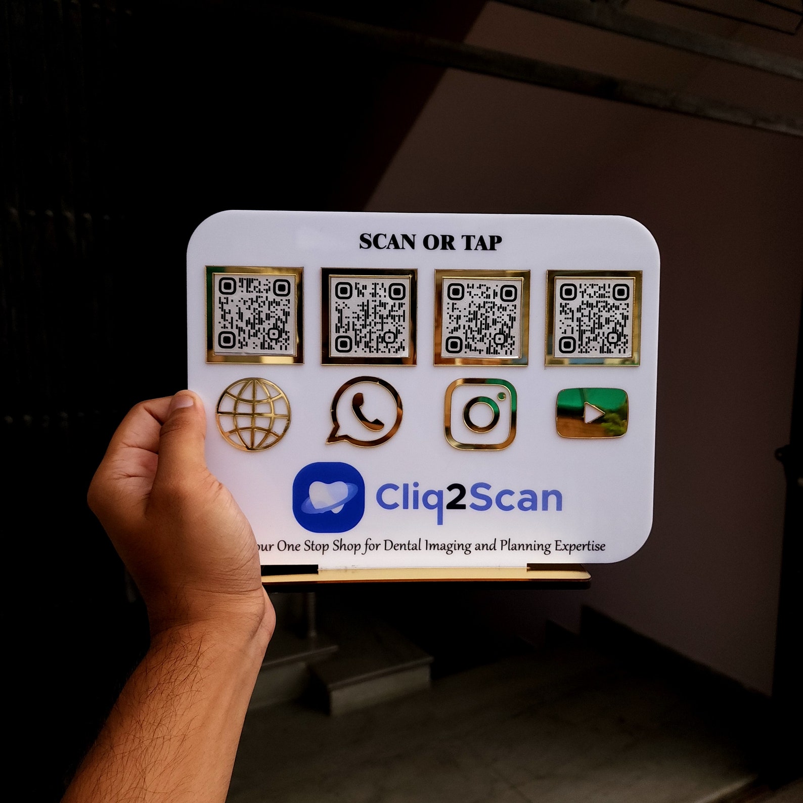 NFC Multi QR Code Business Social Media Sign Payment Sign Custom Logo ...