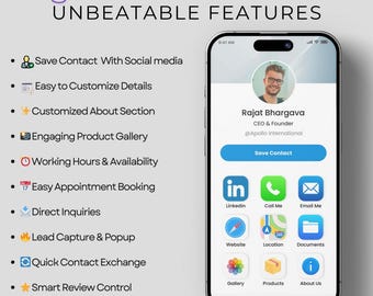 Editable Digital Business Card Templates, Printable Business Card QR Code, -  Digital Account.