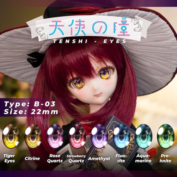 Tenshi 266 - Yeux en résine pour Dollfie Dream, Smart doll-TYPE B03 22-24MM