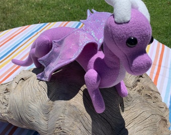 Purple Dragon Stuffed Animal, Dragon Plushie