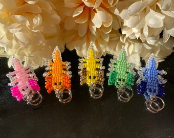 Axolotl-sleutelhangers met kralen