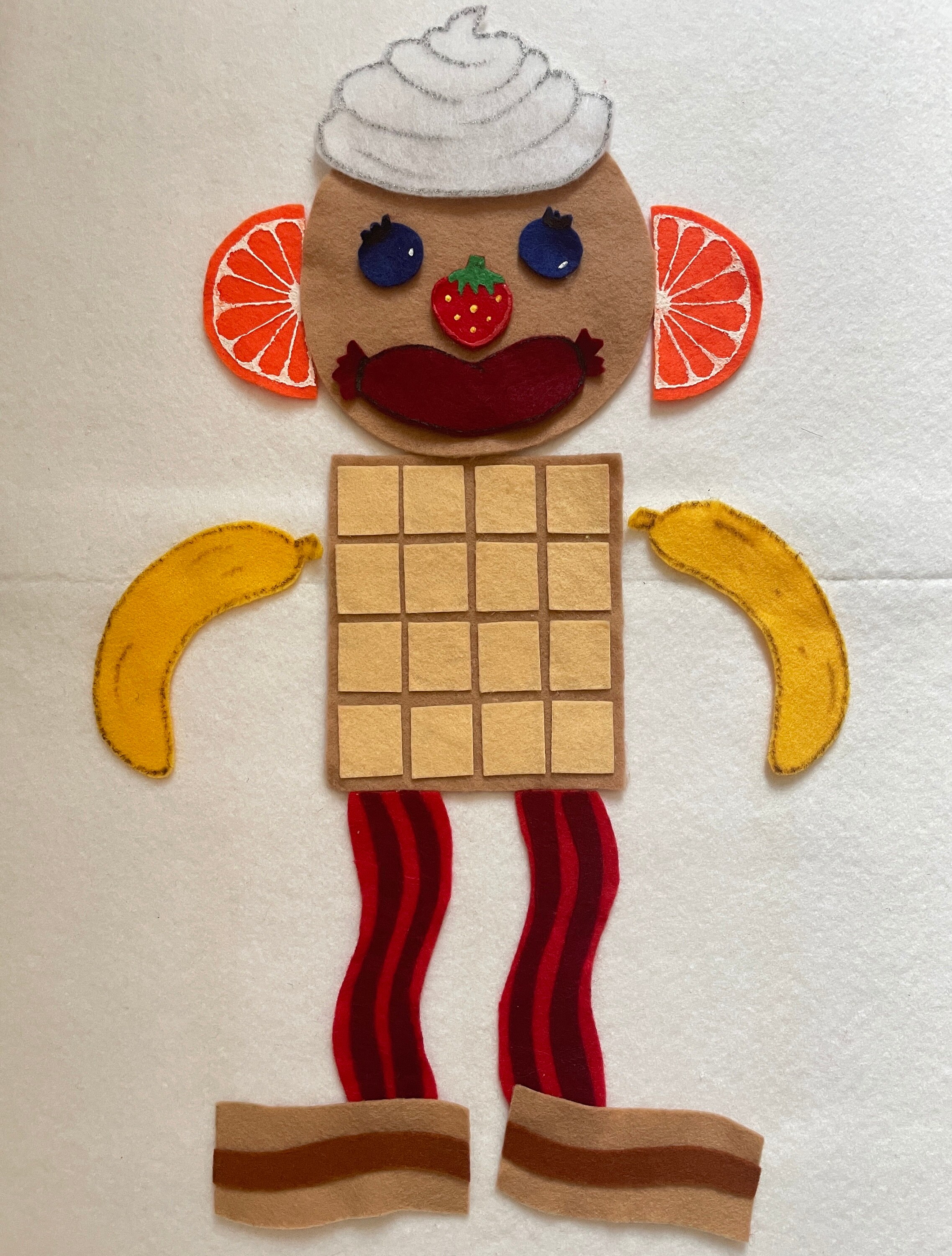 Felt Story Pieces, Flip Flap Jack, Body Parts and Food Activity, Circle ...
