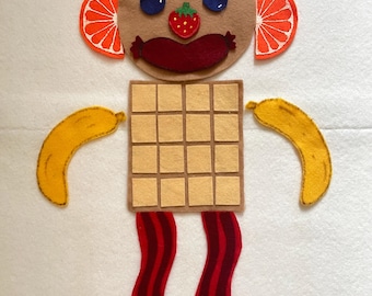 Historia de fieltro de Flip Flap Jack, juguetes didácticos, regalo para niños, historia en tablero de franela