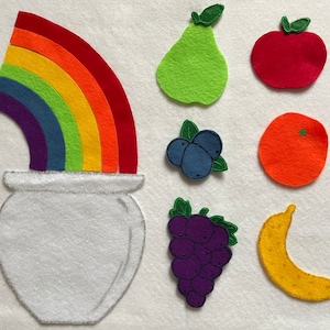 Handmade Felt Board Story Set: Rainbow Stew, Homeschool Supplies