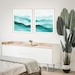 Teal Ombre Mountains Wall Art Set of 2 Piece Wall Art Prints - Etsy