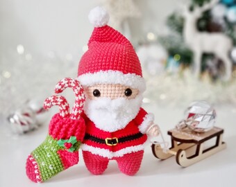 Santa Amigurumi Crochet Pattern: Christmas Gnome Toy (PDF - English)