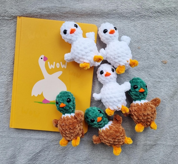 Duck and Goose Amigurumi Crochet Pattern, Beginner Bird Plushie (PDF Download)