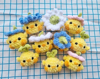 Crochet Duck Keychain Pattern – Amigurumi Sprout Duck, No Sew (PDF Pattern)