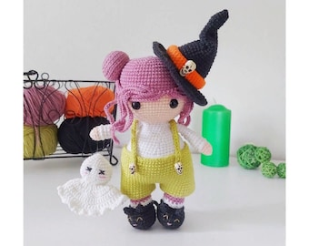 Crochet Witch Doll Pattern: Amigurumi Halloween Toy (PDF Pattern)