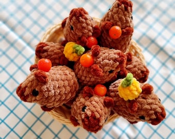 Capybara Häkelanleitung: Amigurumi Plüschtier mit Orange (PDF-Muster)