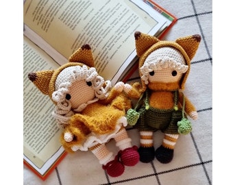 Crochet Fox Hat Doll Pattern, Amigurumi 2-in-1 (PDF Pattern)