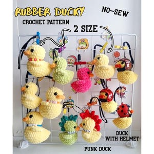 No Sew Crochet Rubber Duck Pattern: 4-in-1 Amigurumi Plushie (PDF Pattern