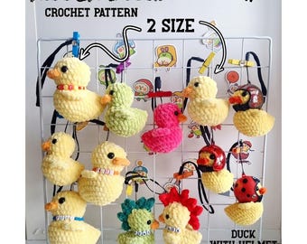 No Sew Crochet Rubber Duck Pattern: 4-in-1 Amigurumi Plushie (PDF Pattern