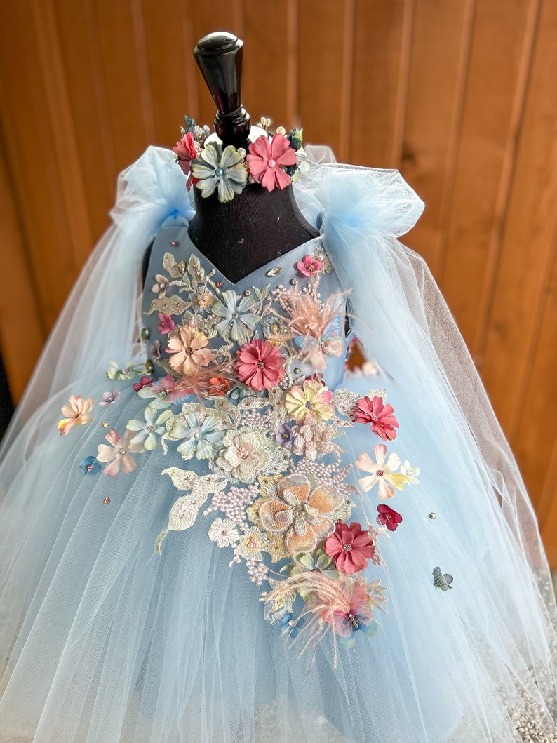 Floryme  Satin/Tulle Knee-length Baby Girl Birthday Dress