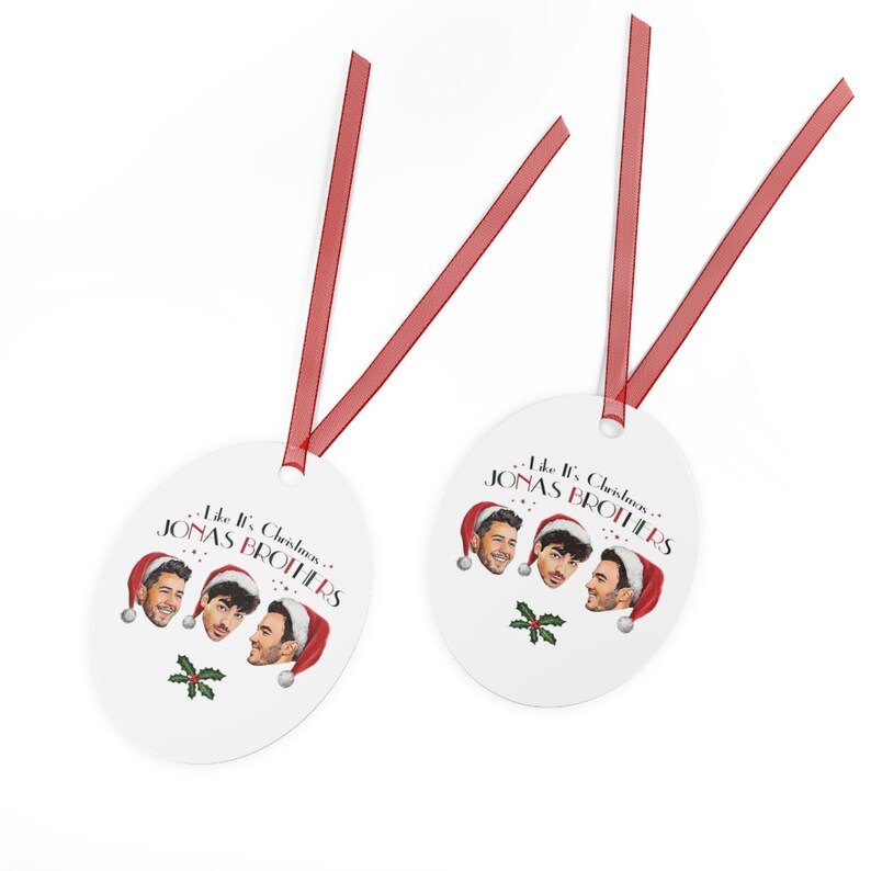 Jonas Brothers Christmas Metal Ornaments, Jonas Brothers Gift