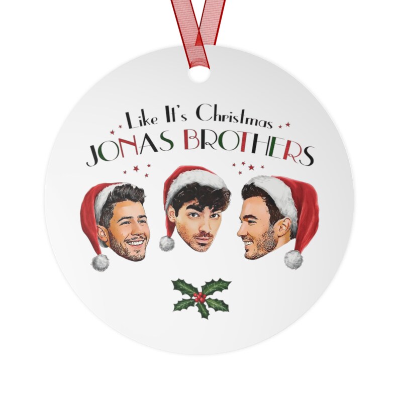 Jonas Brothers Christmas Metal Ornaments, Jonas Brothers Gift
