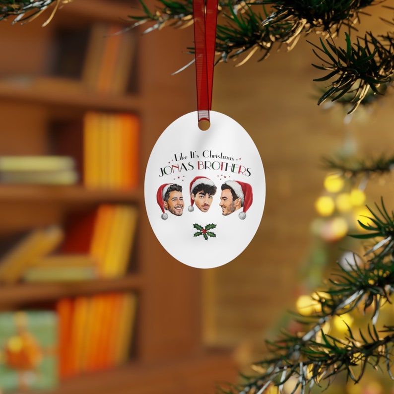 Jonas Brothers Christmas Metal Ornaments, Jonas Brothers Gift