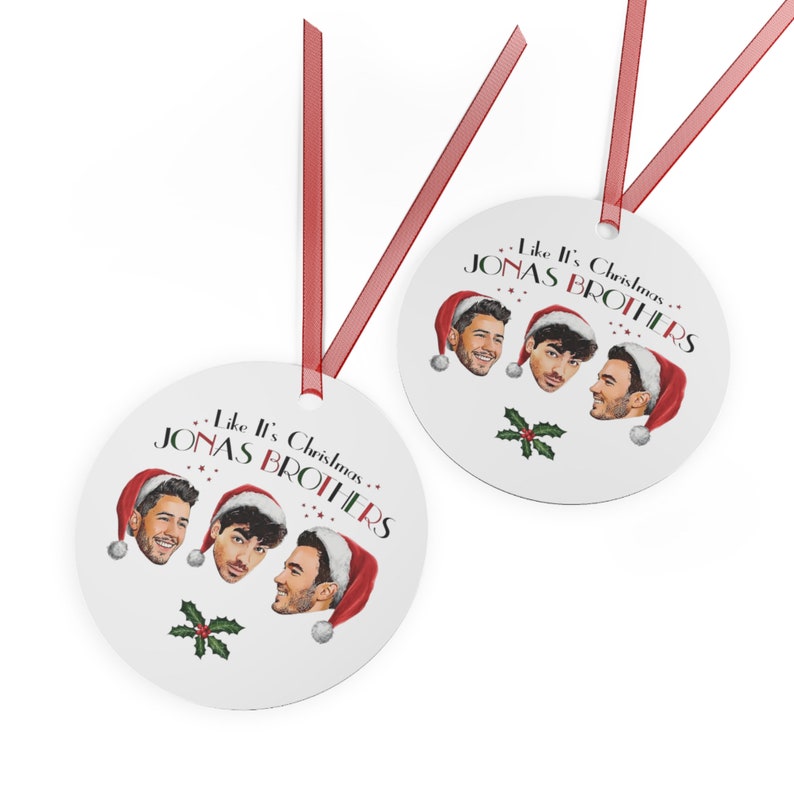 Jonas Brothers Christmas Metal Ornaments, Jonas Brothers Gift