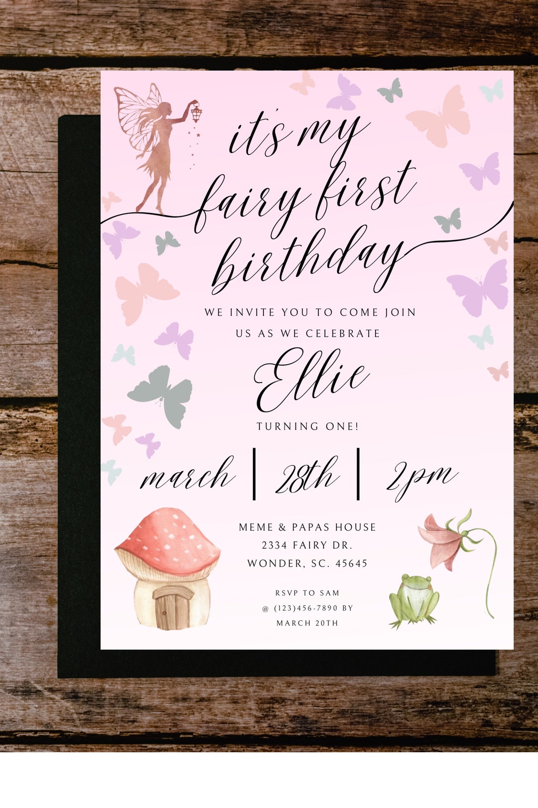 Fairy First Birthday
 Fairy First Birthday Girl First Birthday Theme Fairy Etsy