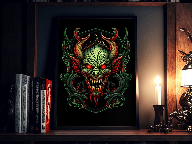 Evil Plant Spirit Fantasy Art Digital Print High Resolution Printable ...