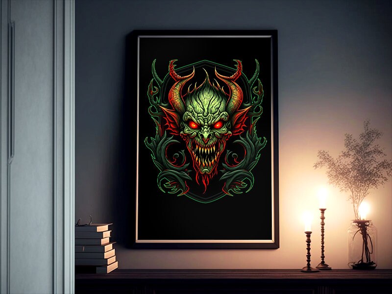 Evil Plant Spirit Fantasy Art Digital Print High Resolution Printable ...